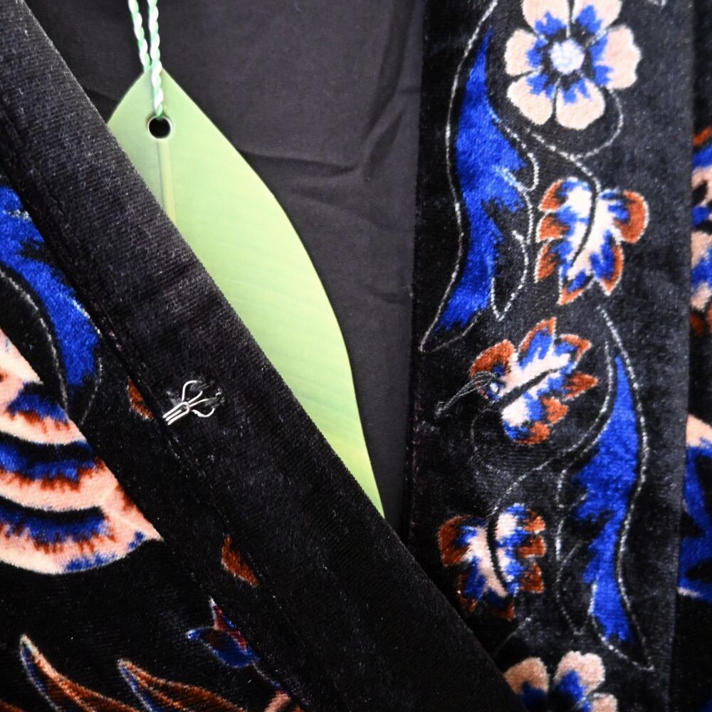 Farm Rio Arabesque Mix Scarves Wrap Velvet Mini Dress Size L - Picture 10 of 12